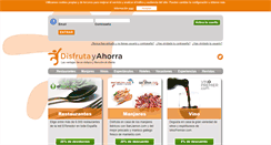 Desktop Screenshot of disfrutayahorra.com