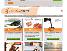 Tablet Screenshot of disfrutayahorra.com